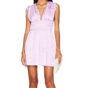 Lovers and Friends Purple Palm Floral Venice Mini Dress Size Large